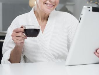 Beeldbellen met patiënten op de 4e etage